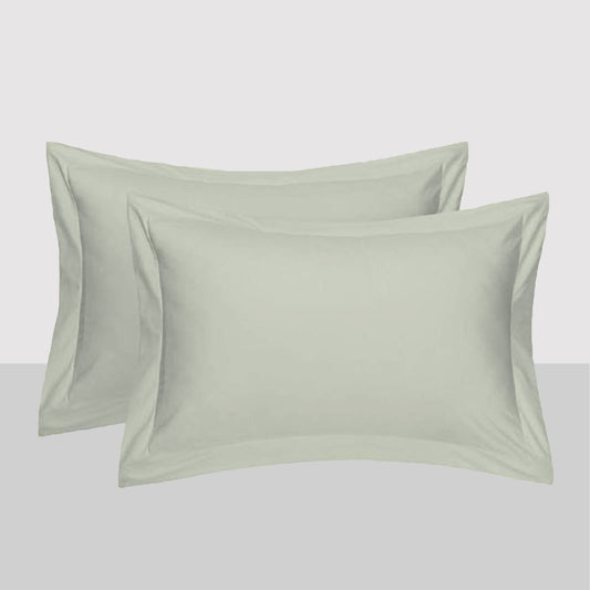 Swaas 100% Organic Cotton Silver-Grey Solid Dyed Pillow Covers
