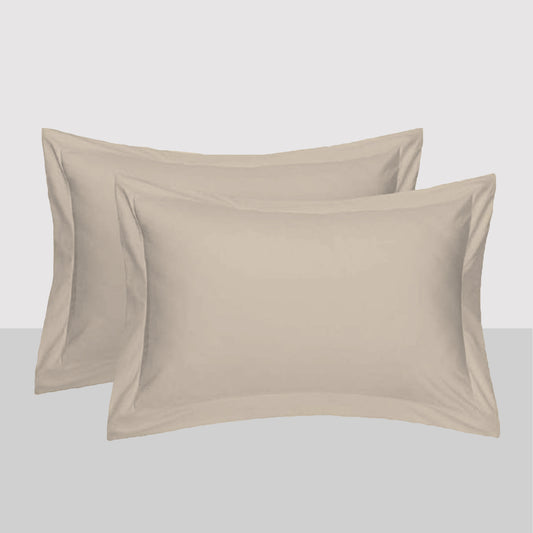 Swaas 100% Organic Cotton Taupe Solid Dyed Pillow Covers