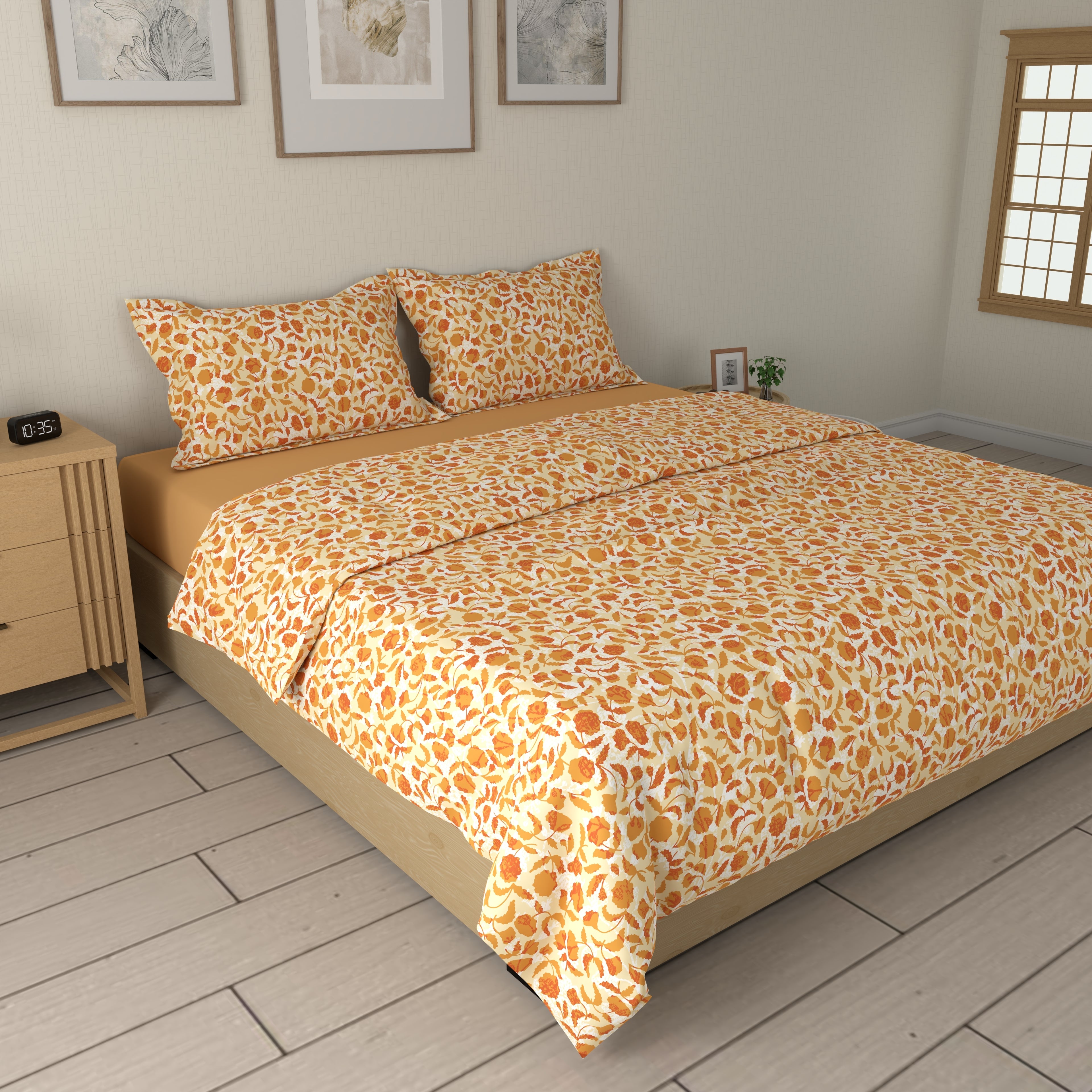 200 TC 100% Cotton Luma Gold Bedsheet Set