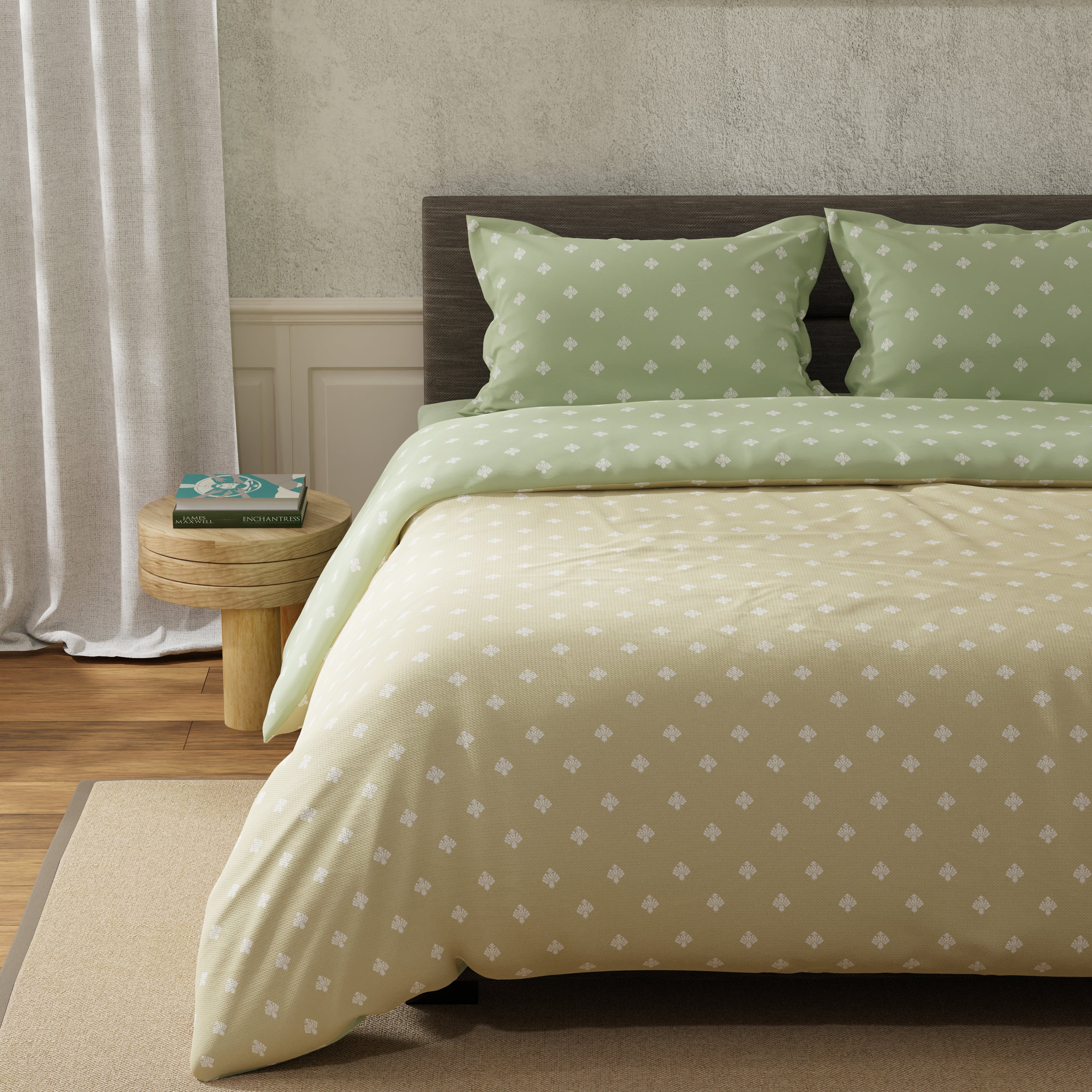 100% Cotton 200 TC Reversible Quilt - Anika