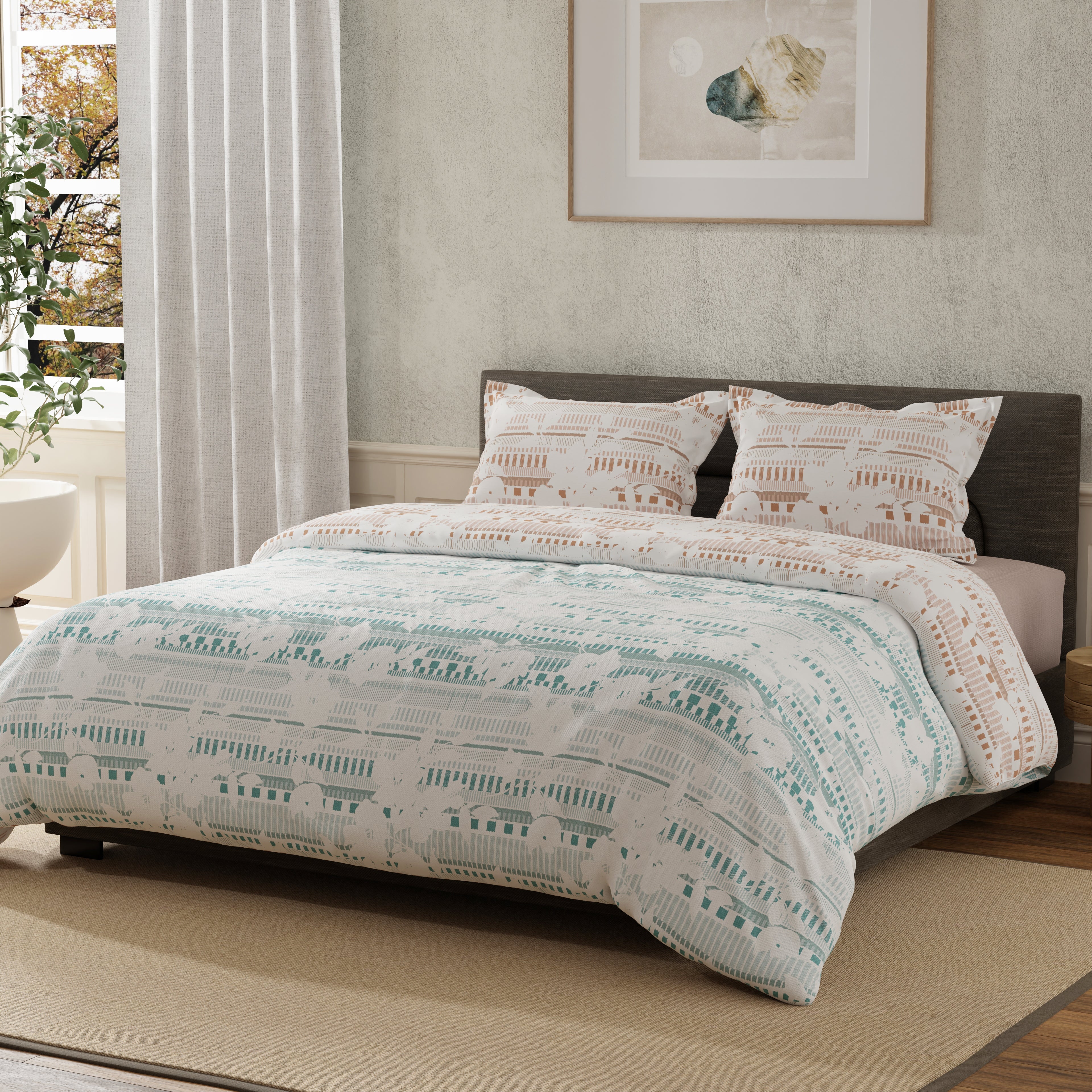100% Cotton 200 TC Reversible Quilt - Linea Bloom