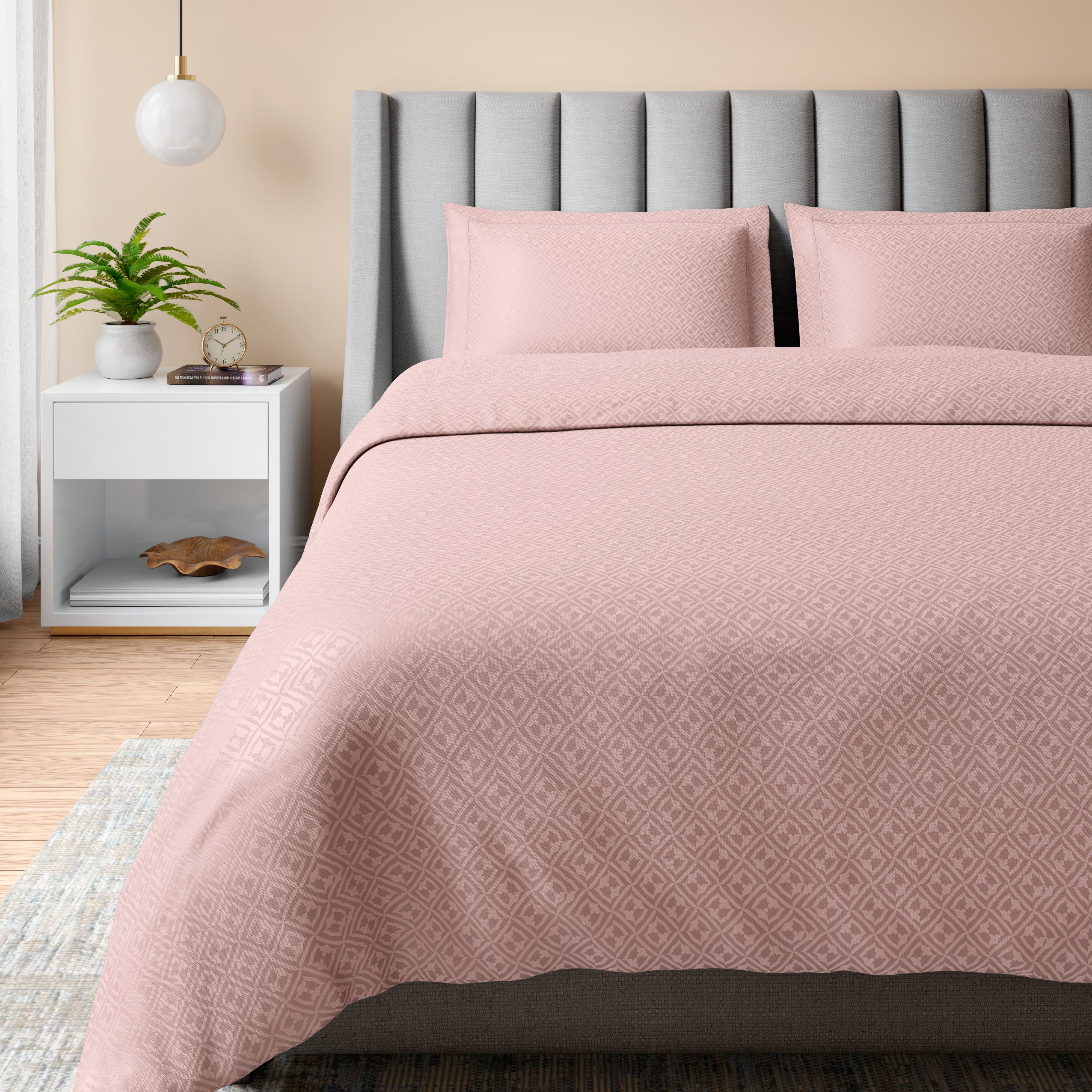 400 TC 100% Cotton Mizo Pink Bedsheet Set