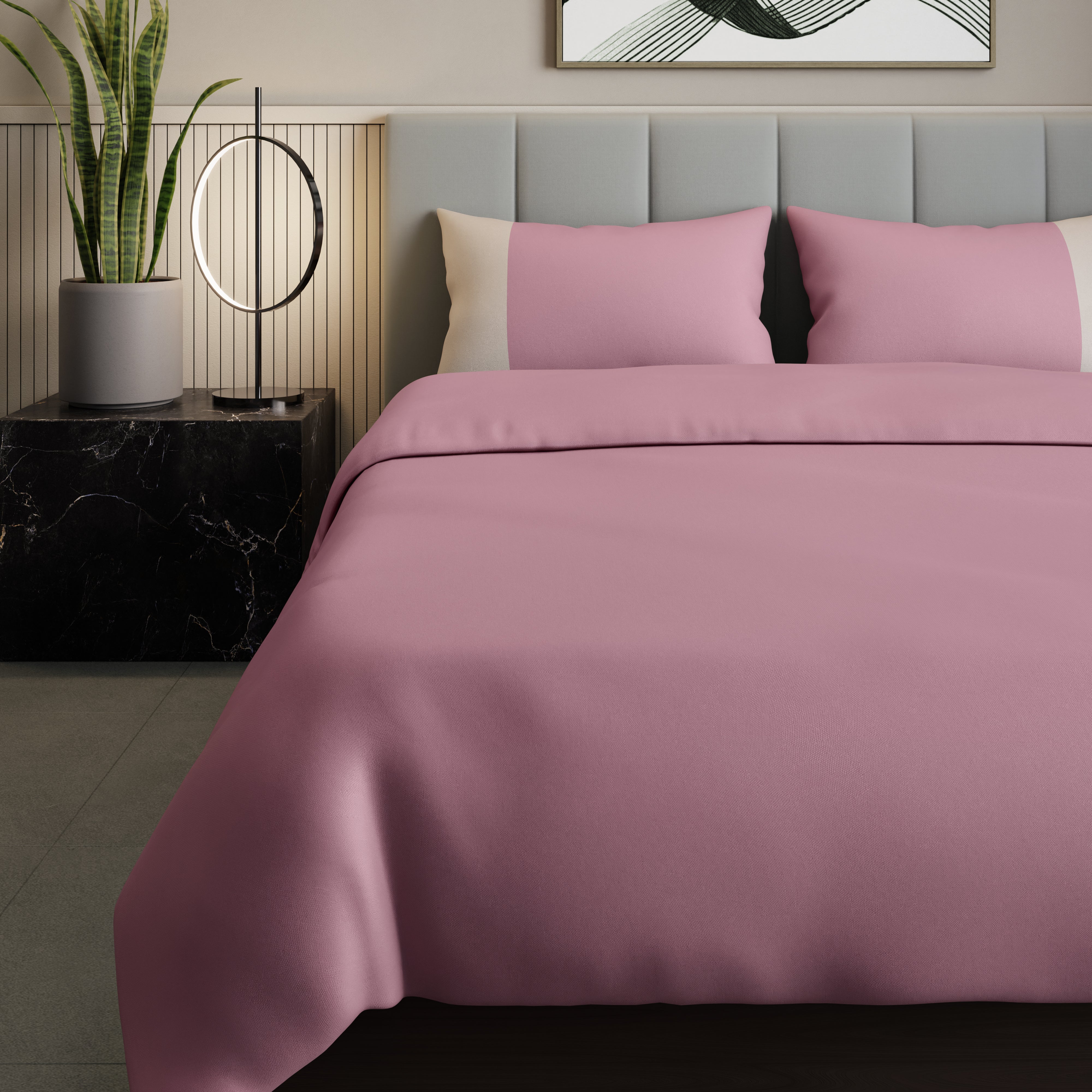 300 TC 100% Cotton - Lilas Bedsheet Set