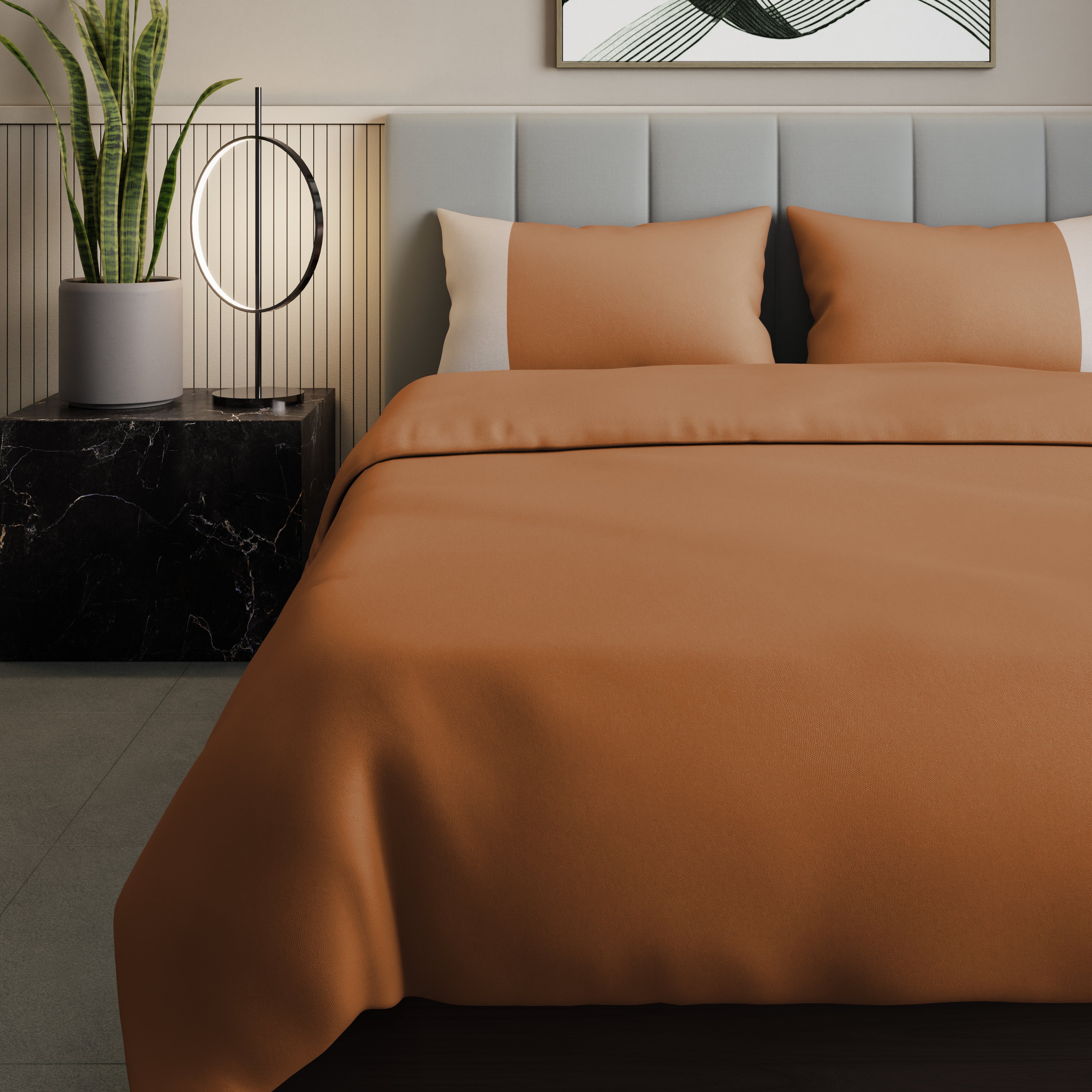 300 TC 100% Cotton - Roasted Pecan Bedsheet Set