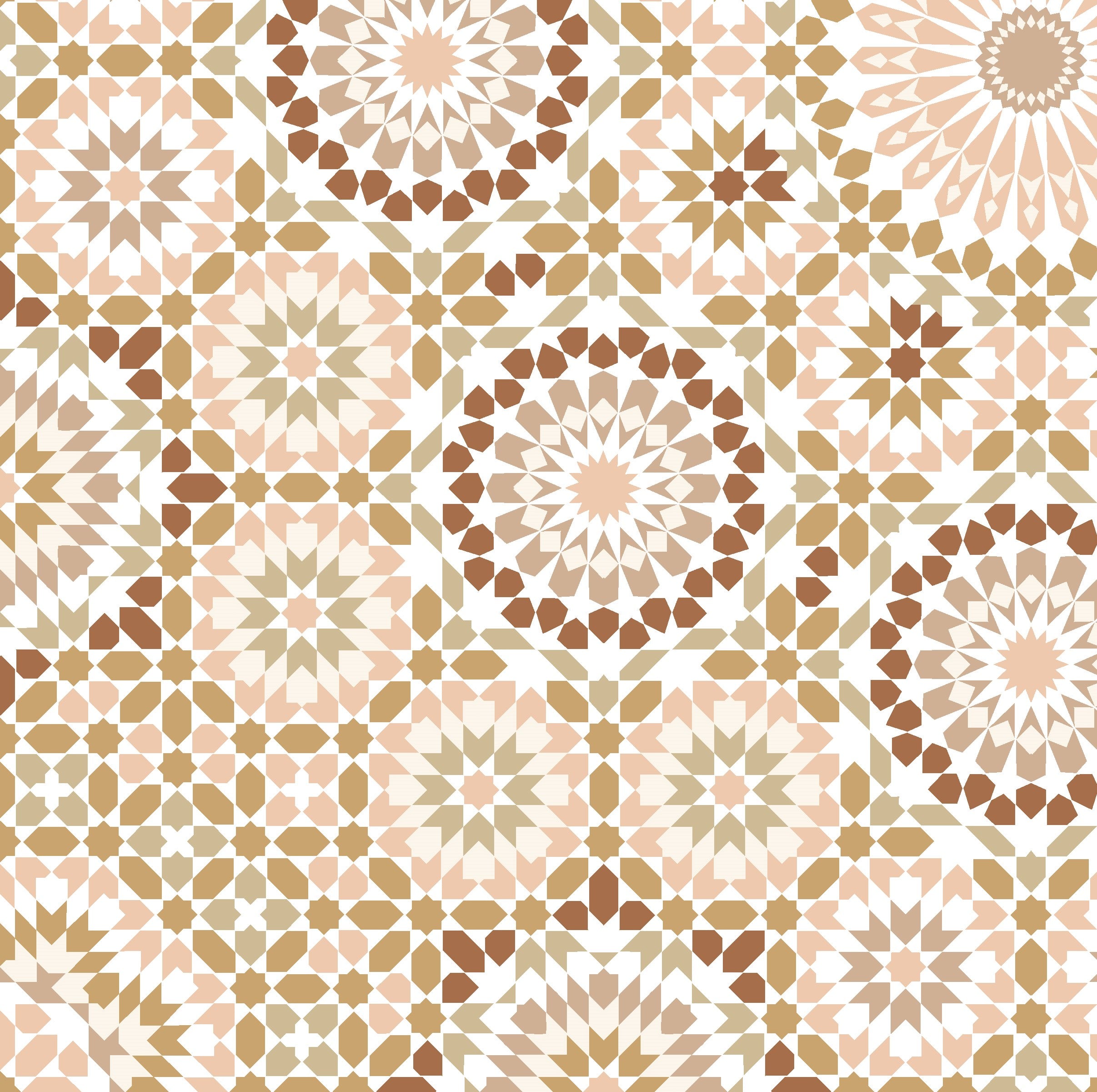 300 TC 100% Pure Cotton Circular Serenade Brown Bedsheet Set