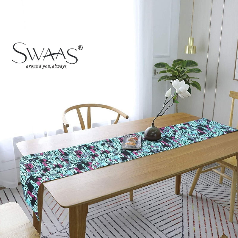 Building Blocks Printed Table Runner, 100% Cotton